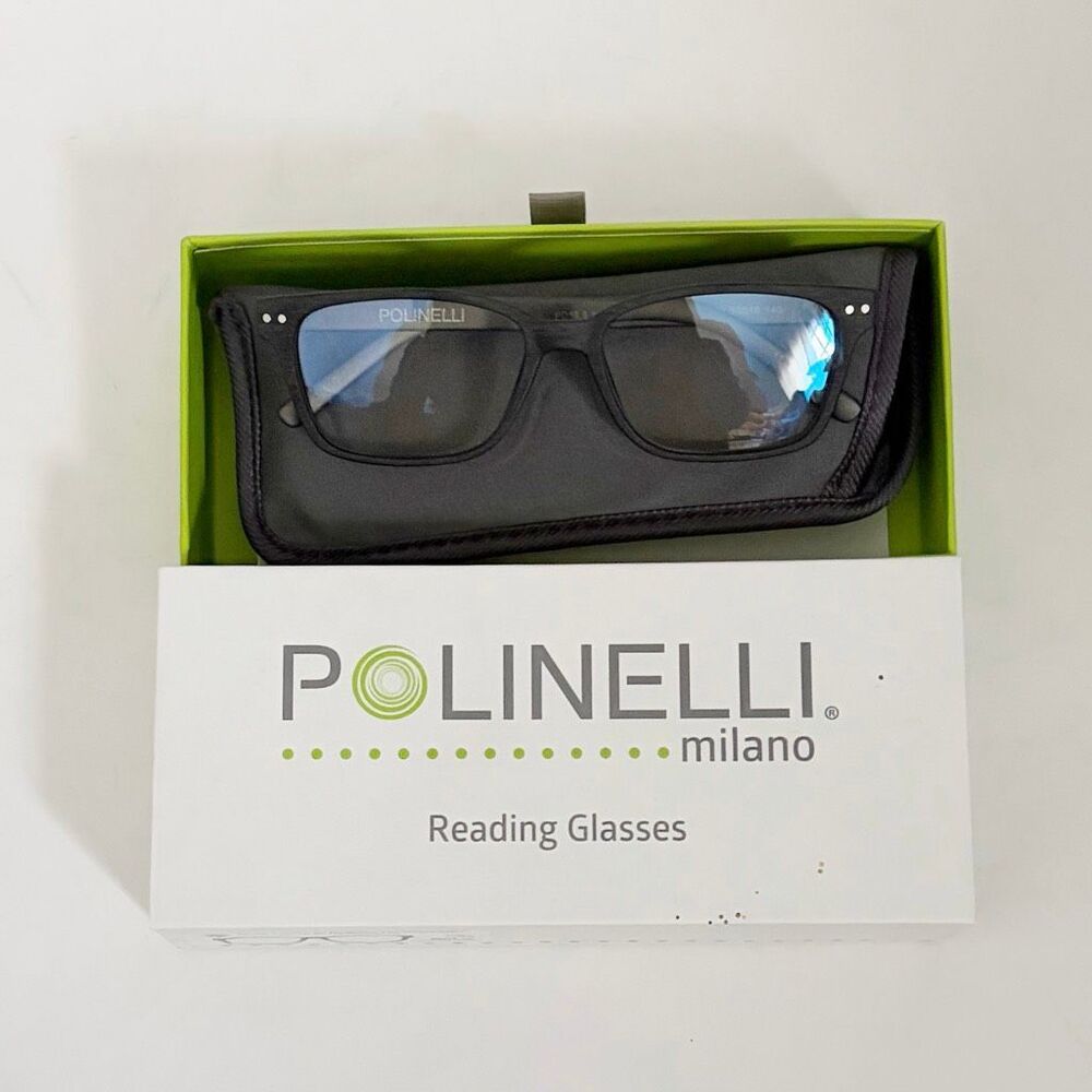 Polinelli Reading Glasses Blue Light +1.00 Black